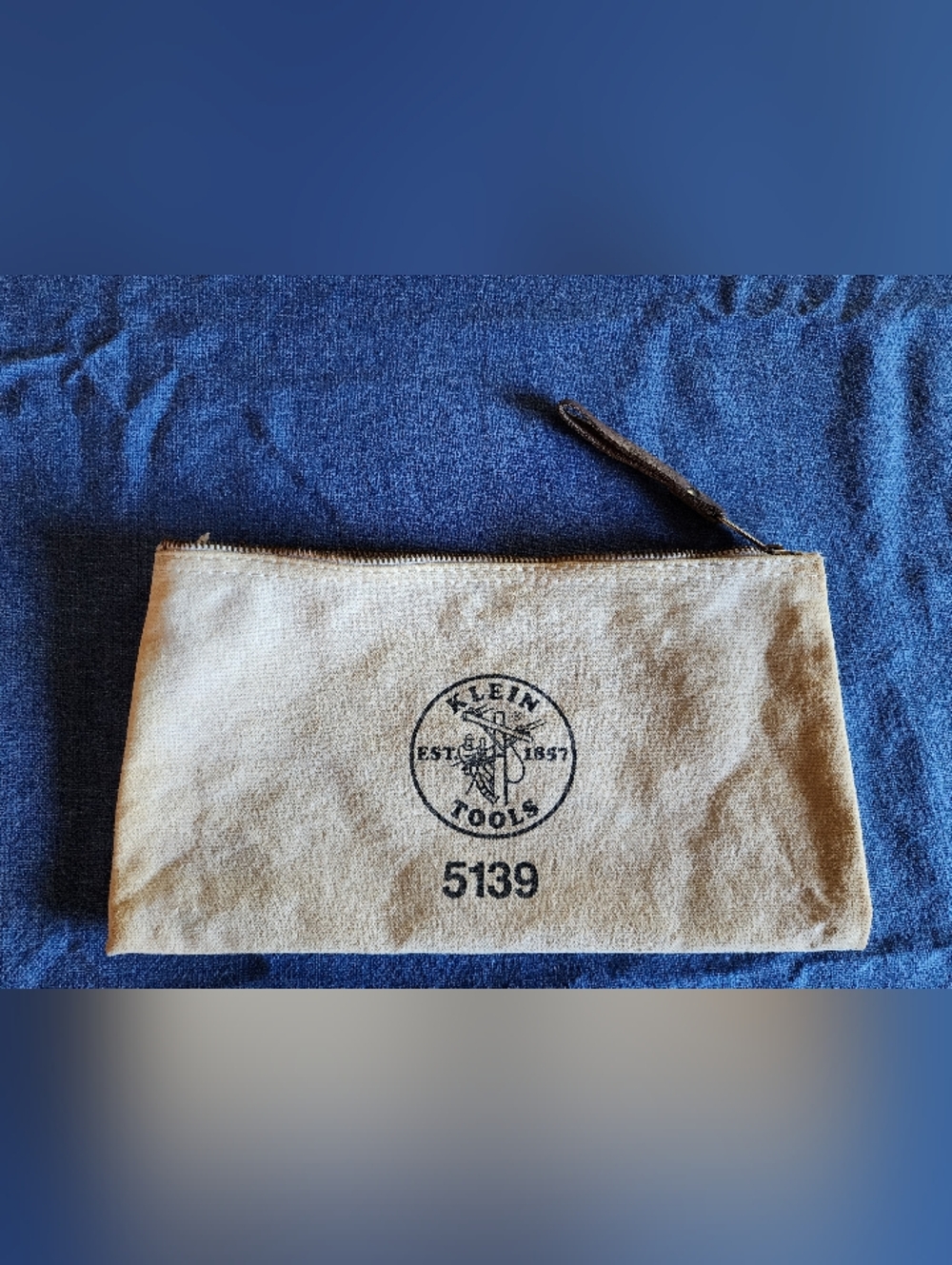 Vintage Klein Tools Men's Canvas Toiletry Or Tool Bag -